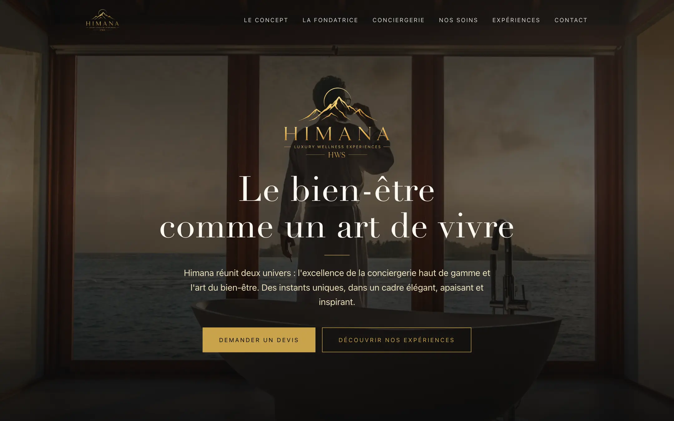 Page d’accueil du site Himana