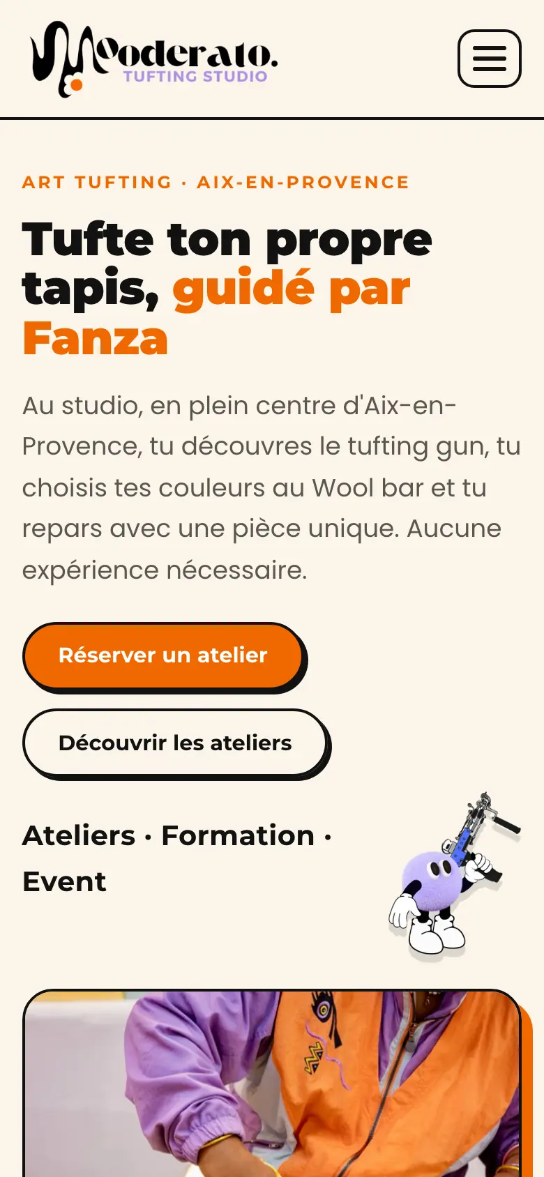 Mooderato, site sur téléphone