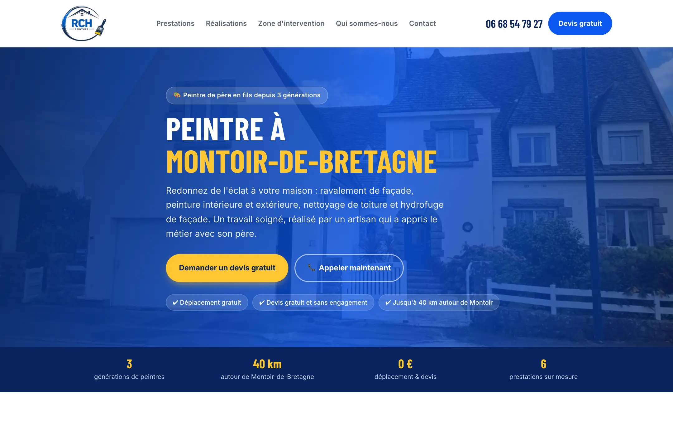 Page d’accueil du site Les Couleurs de Richard